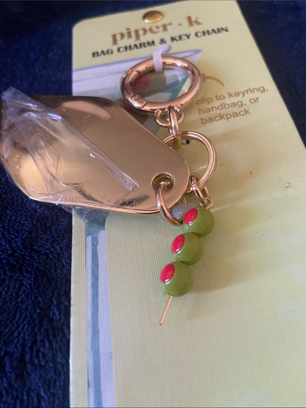 Piper K Martini Bag Charm & Keychain - Picture 3 of 4